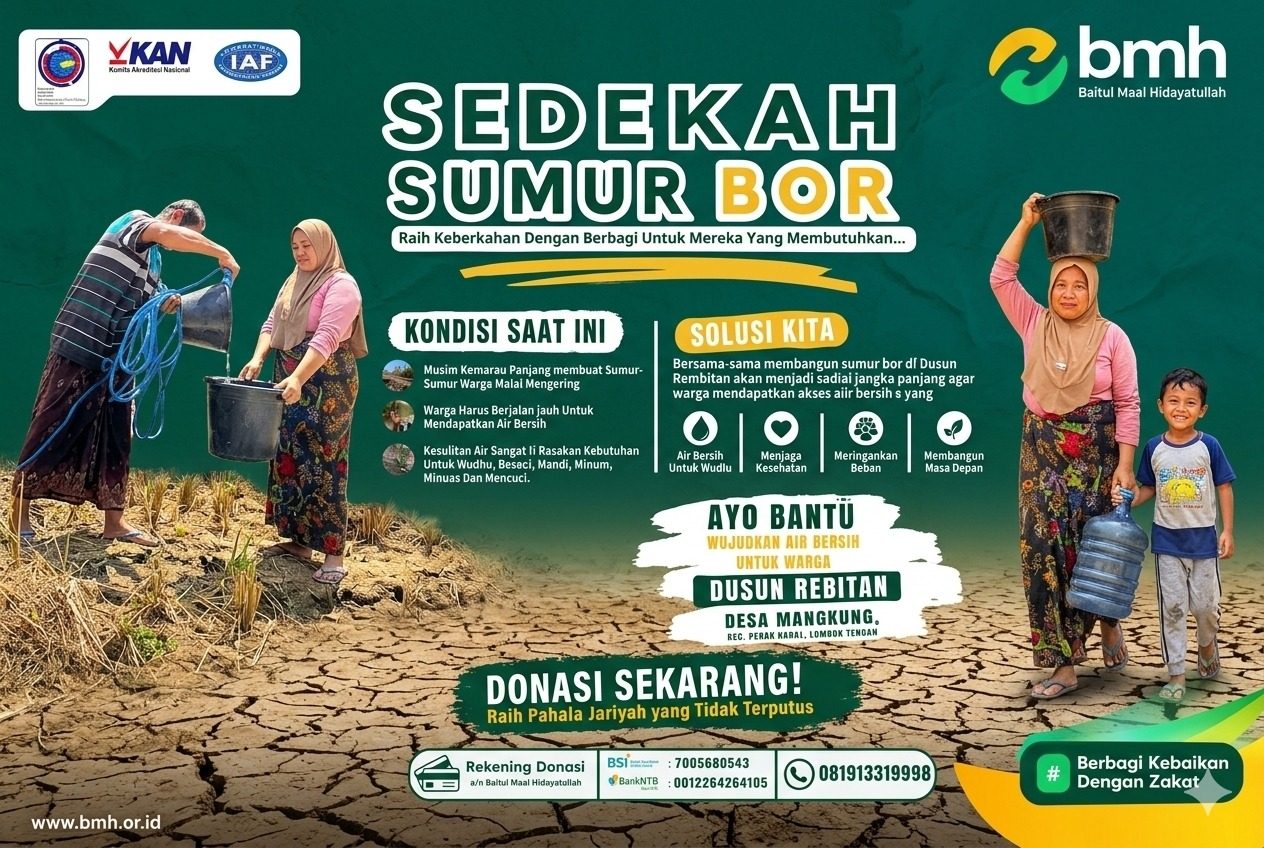SUMUR BOR UNTUK 350 KK DI DESA REMBITAN NTB